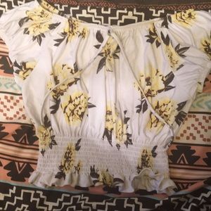 Flower print crop top